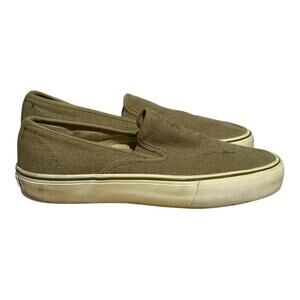 Polo Ralph Lauren Mytton Hemp Canvas Slip-On Sneakers Men's Brown Size 8 Eco